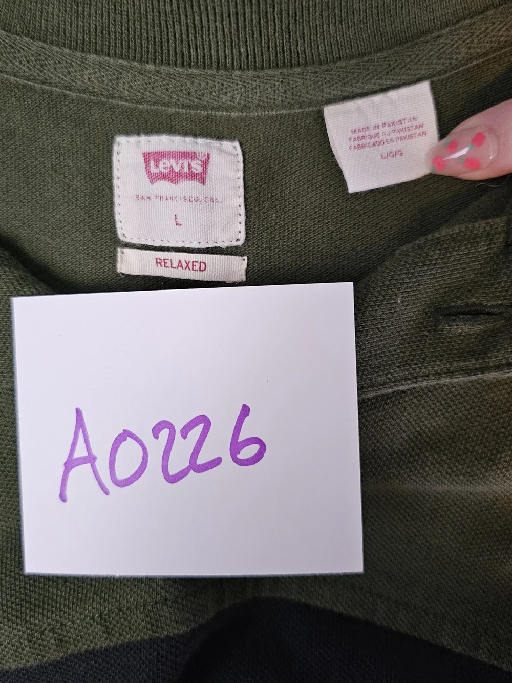 Levi's Relaxed Colorblock Rugby Polo Shirt Large Green Gray Long Sleeve